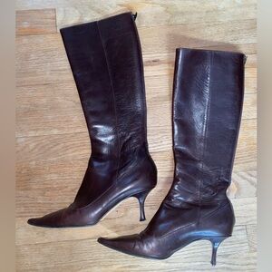Jimmy Choo Knee High Leather Boots 38.5